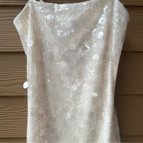 Edikted Ibiza Sequin Minidress in Cream Size XS - Picture 4 of 6